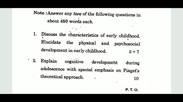 IGNOU MPC-002 LIFE SPAN DEVELOPMENT, M.A PSYCHOLOGY, QUESTION PAPER, JUNE 2020