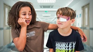 Boy HURTS HIS FACE Trying to IMPRESS FRIEND, Big Brother SAVES Him | FamousTubeFamily