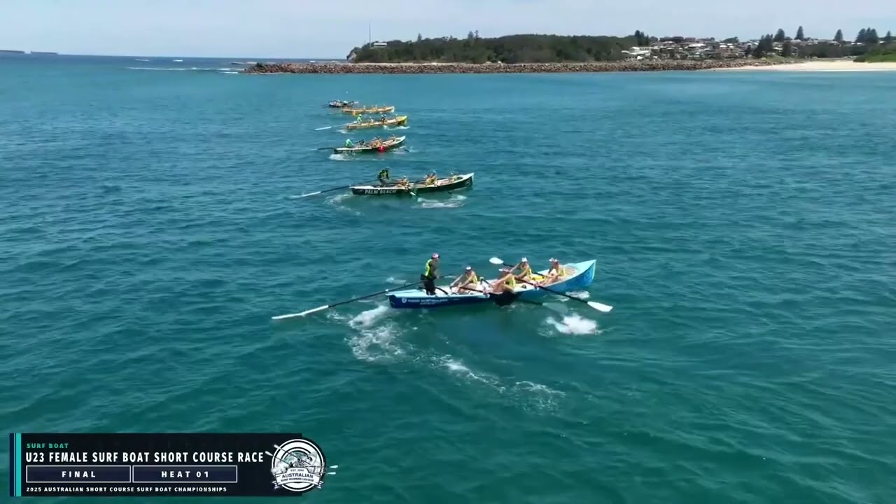Enchiladas: Final of the u23 Female Surf Boat Short Course Championships - SLSA footage
