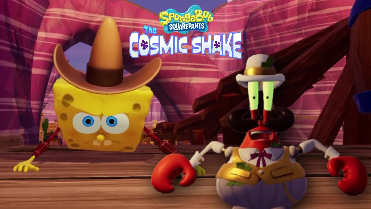 SpongeBob SquarePants The Cosmic Shake First Boss Fight! SpongeBob vs ...