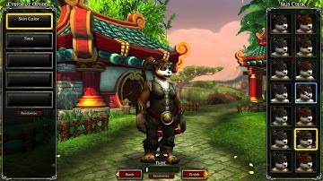 Female Pandaren Character Creation - MISTS OF PANDARIA BETA FOOTAGE [WoW: MoP]