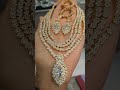 Indian ad diamond 4line mala with earring set