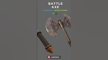 3D Modelling a BATTLE AXE PART 1| Autodesk Maya +Substance 3D Painter | #substancepainter #shorts