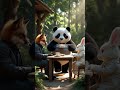 “The panda waiter almost lost his job… but saved their love instead 🐼😂”