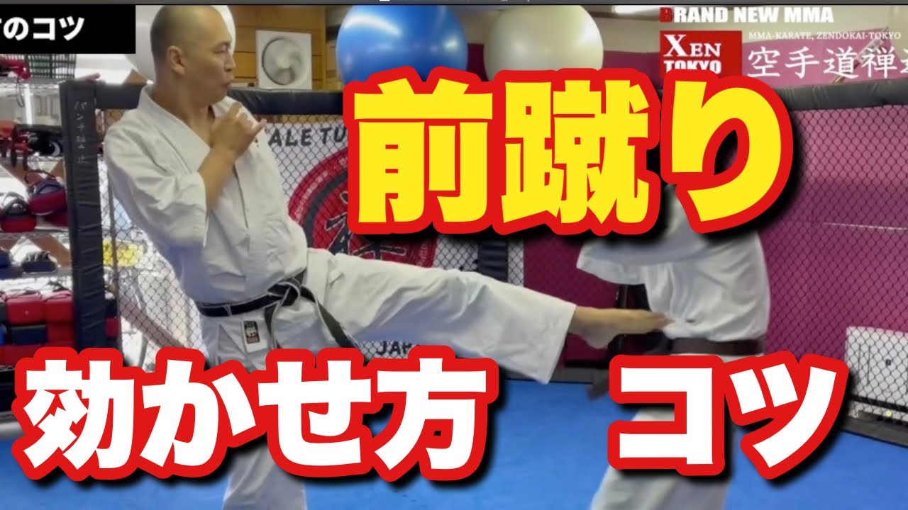 前蹴り 蹴り方 コツ /総合格闘技 空手道禅道会 小金井道場
