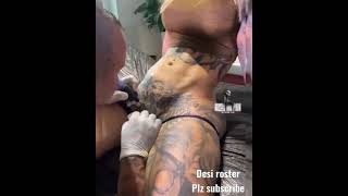 No bra no challenge only tattoo challenge/ subscribe desi roster #short