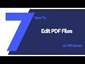 How to Edit PDF Files on Windows | PDFelement 7