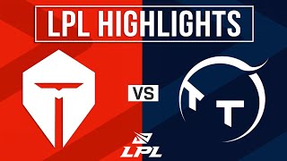TES vs TT Highlights ALL GAMES | LPL 2024 Spring | TOP Esports vs ThunderTalk Gaming