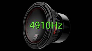 Tone frequency 4910Hz. Test your hearing! speakers/headphones/subwoofer