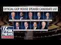 Nine Republicans join race for House speaker: &#39;Back to square one&#39;