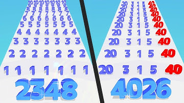 NUMBER MASTER vs NUMBER RUN - All Levels Max UPDATE Satisfying DOuble Mobile Gameplay Android ios