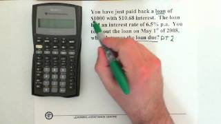 8. BA II Plus Calculator: Simple Interest/Date Function: Questions & Answers
