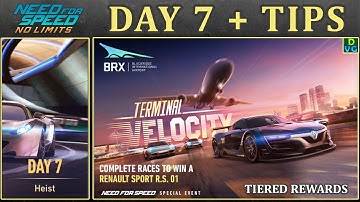 NFS No Limits | Day 7 - WINNING + TIPS - Renault Sport R.S. 01 | Terminal Velocity