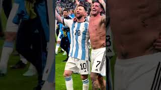 Lionel Messi And His Bodyguard Rodrigo De Paul After Winning The World Cup.