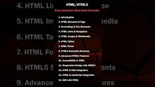 HTML Concepts Every Developer Must Know!  #Shorts