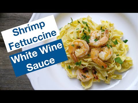 🔵 Divine Shrimp Fettuccine In White Wine Sauce - Pasta con i Gamberi || Glen & Friends Cooking