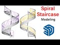 Spiral staircase modeling in sketchup