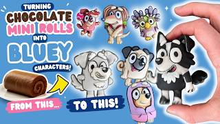 I Turned Chocolate Mini Rolls into BLUEY Characters! 🐶🍫 (Easy Summer Fun!)