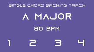 Single Chord Backing Track - A Major - 80 bpm One Chord Backing Track Pop A Major 80 Bpm