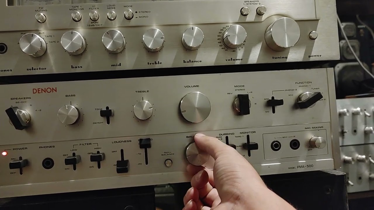 test amly Denon PMA-500 - YouTube