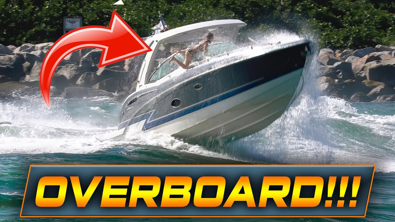 ⁣WARNING: GIRL GOES OVERBOARD AT HAULOVER INLET!! | Boats vs Haulover Inlet