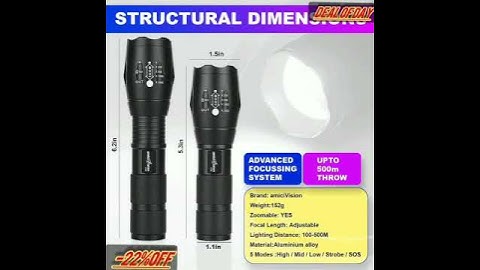 Deal of day amiciVision Metal LED Flashlight, XML T6 CREE LED Water Resistant#viral#trending