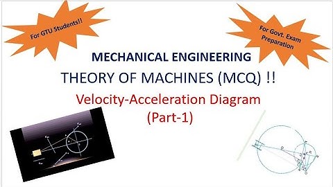Theory of Machine MCQ - Velocity - Acceleration Diagram (Part-I) - Complete Explanation