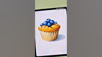 Blueberry Muffin 🫐 #procreate #shorts #art #watercolor