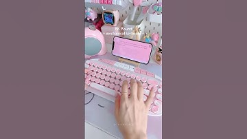 RK round keyboard unboxing 💕 #royalkludge #kawaii #keyboard #mechanicalkeyboard #pink