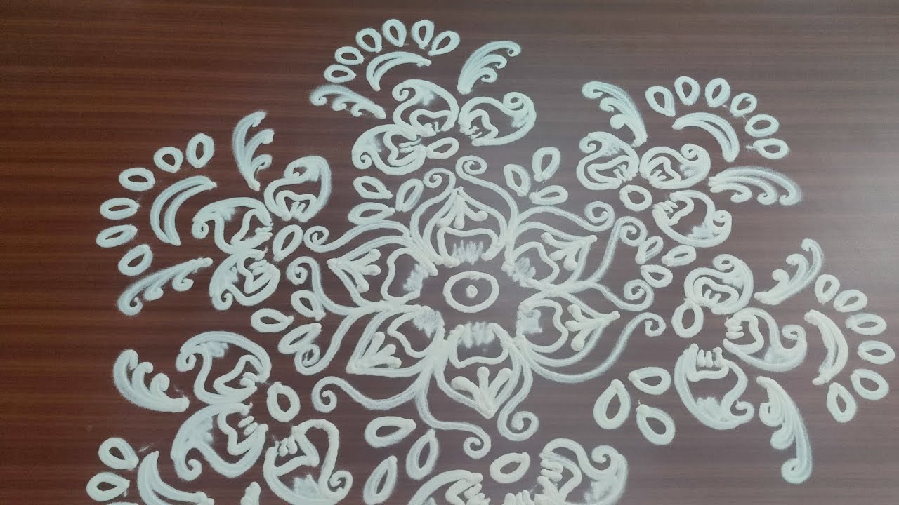 Easy Rangoli design | Easy Rangoli design tutorial for beginners ...