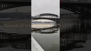 Moscow train sound above the Moscow river #winter #moscow #subway #train