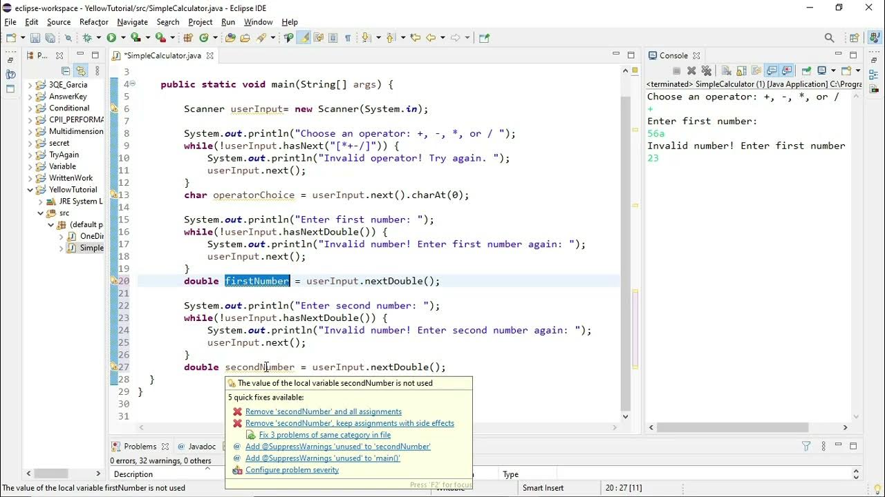 Simple Calculator using Java YouTube