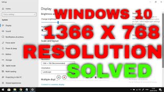 How to Fix Screen Resolution Problem in Windows 10