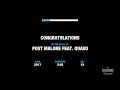 Congratulations : Post Malone feat. Quavo | Karaoke with Lyrics Mp3 Song