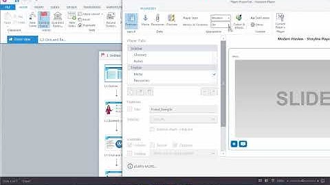 Switching from Classic to Modern Player in Articulate Storyline 360