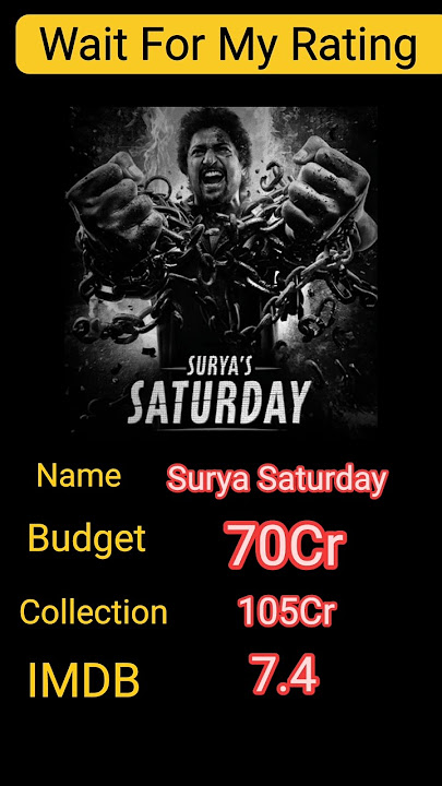 Surya Saturday Movie: Budget, Collection, and Review #SuryaSaturday #MovieReview #shorts #imdbrating