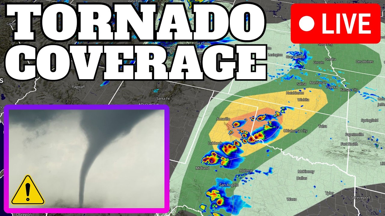 🔴BREAKING WEATHER: Tornadoes, Large Hail & Damaging Wind Threat ONGOING ...