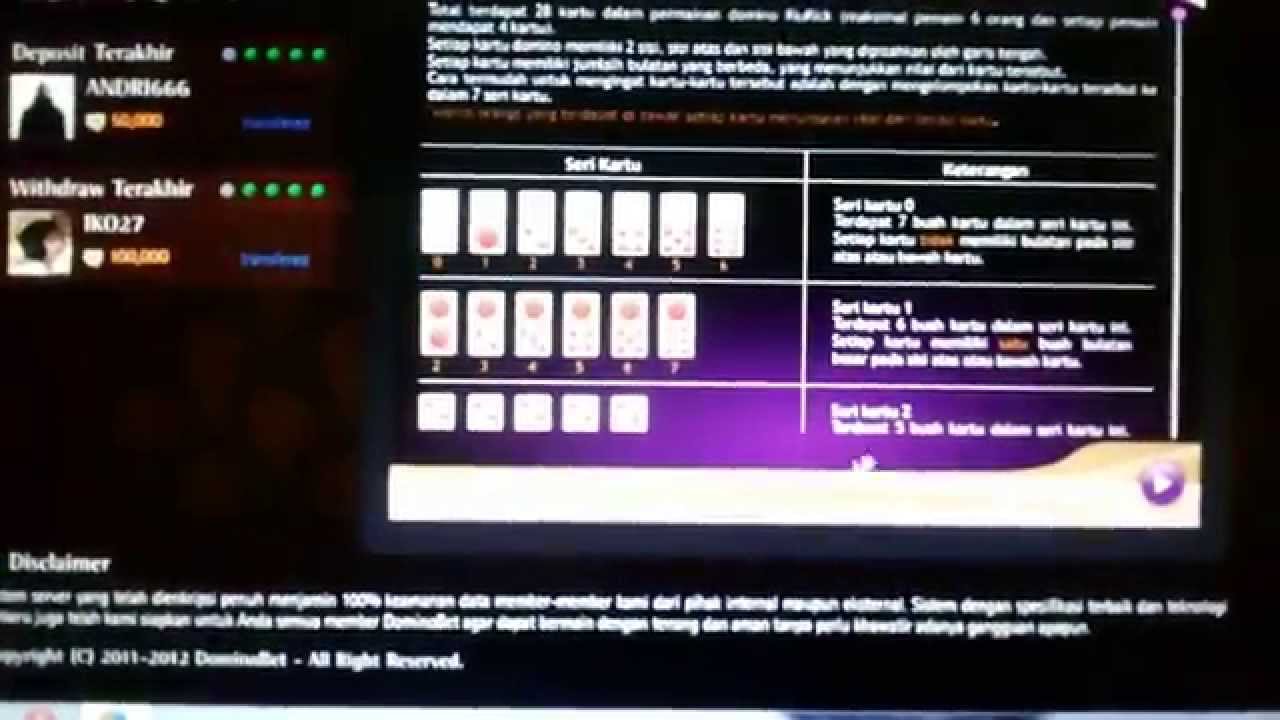 tutorial dominobet online - YouTube