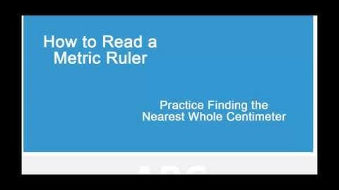 How to read a metric ruler