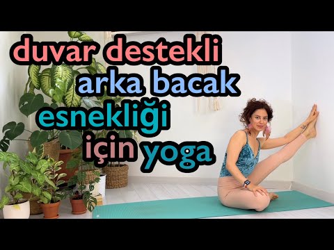 Duvar Destekli Arka Bacak Esnekliği için Yoga