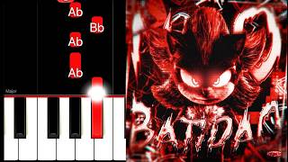 NO BATIDÃO - ZXKAI - SLOW BEGINNER  Piano Tutorial