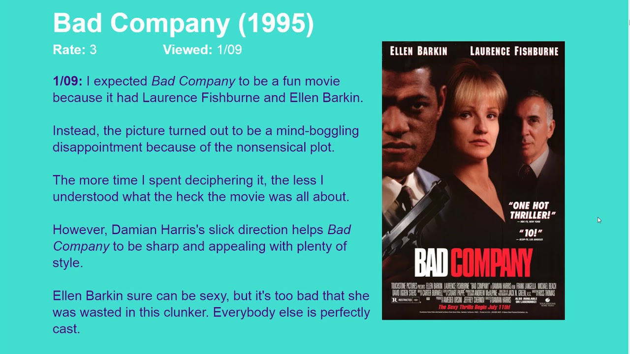 bad company movie reviews