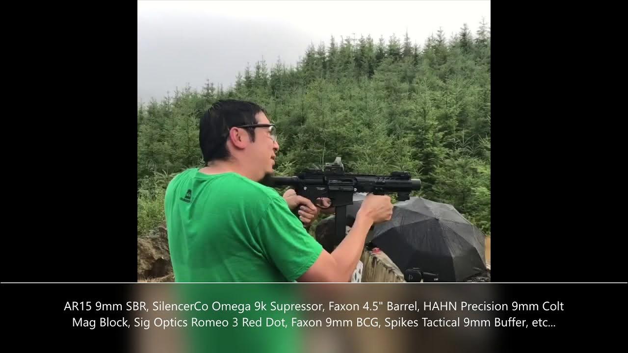 AR15 Suppresed Shooting In 556, 9mm, 22LR, YHM Turbo 556, Omega 9K
