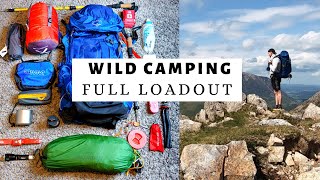 FULL CAMPING GEAR LOAOUT || WHAT'S IN MY PACK||WILD CAMPING KIT UK