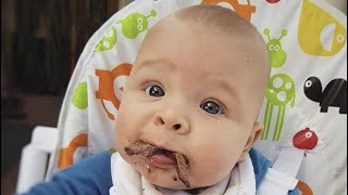 10 minutes funny babies Eating fails - funniest baby moments- cute baby videos