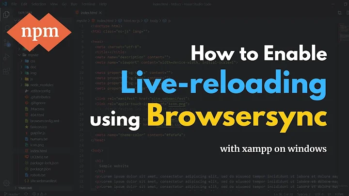 How to Enable Browser Livereload using Browsersync