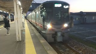 【入線】津幡駅にJR西日本七尾線521系1000番台七尾行きが入線　ミニ６２９