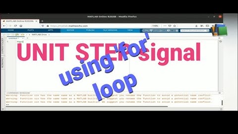 How to plot UNIT STEP signal without in-built function | MATLAB
