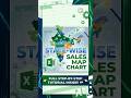 State wise sales map chart #excel #spreadsheetmagic #spreadsheetmagic #excelhacks #exceltips