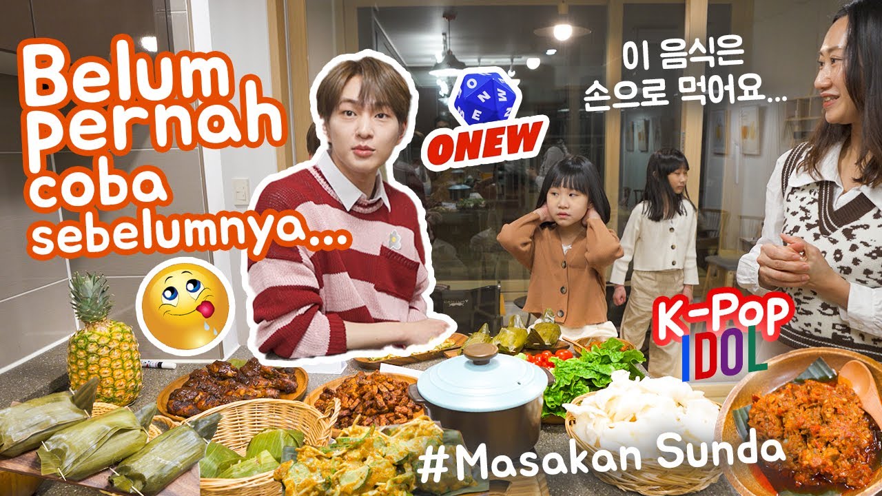 PERTAMA KALI MAKAN MASAKAN INDONESIA, Paman ONEW Nambah Teruuusss!!🥰인도네시아 음식 첫만남!!